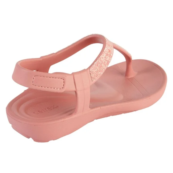 Aetrex Women's Pink Sandals Parker Sparkle EVA Arch-Support Thong Sandal - Picture 5 of 7